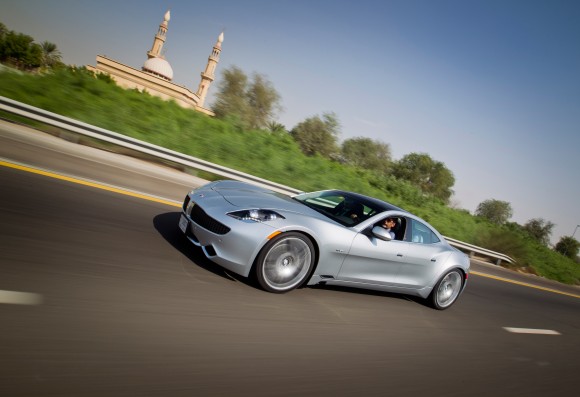 Fisker Karma driven in Dubai, UAE
