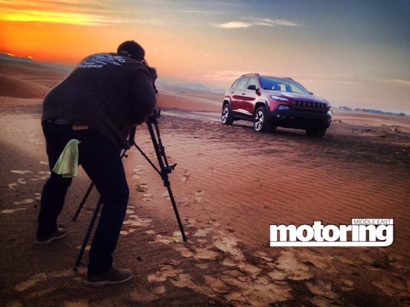 2014 Jeep Cherokee, behind-the-scenes, advertising shoot