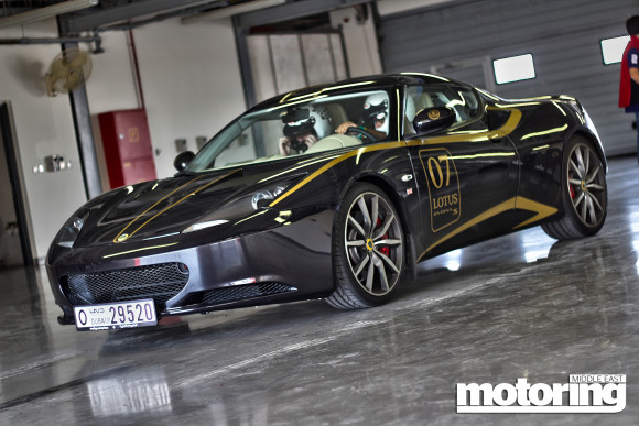 Lotus Evora S at the Dubai Autodrome on track