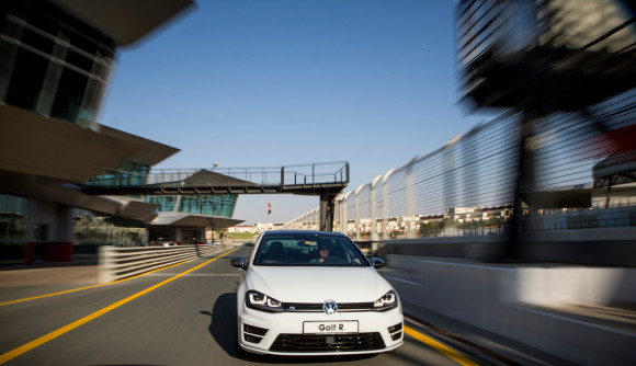 2014 Volkswagen Golf R launch at Dubai Autodrome