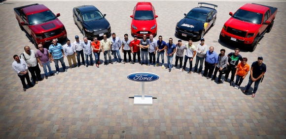 Ford Dipped in Blue event in Dubai with Fusion and Ranger