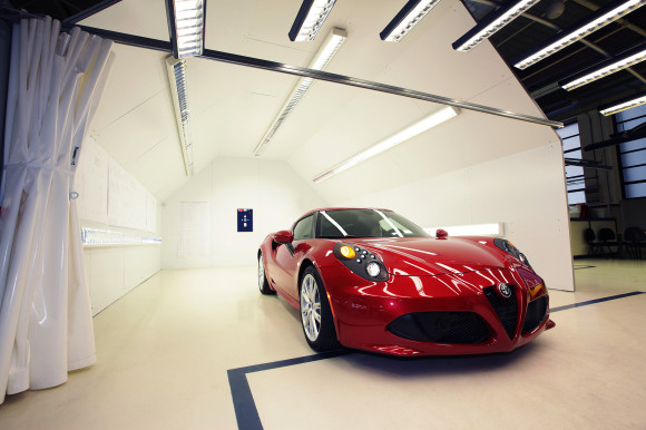 Alfa Romeo 4C production at the Maserati factory in Modena, Italy