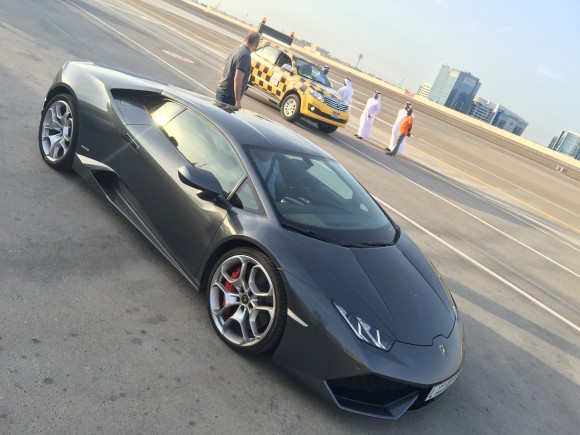 Flat out in a Lamborghini Huracan on a live airport runway