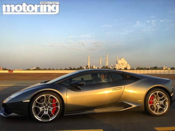 Flat out in a Lamborghini Huracan on a live airport runway