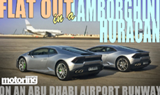 Flat out in a Lamborghini Huracan on a live airport runway