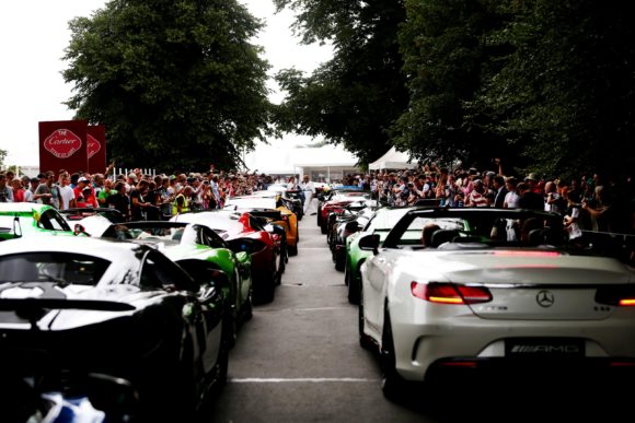 Exoticars seen doing what they do best - moving - at Goodwood Festival of Speed